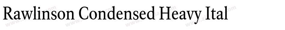 Rawlinson Condensed Heavy Italic字体转换